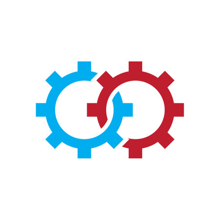 Gear Logo Template vector icon illustration designのイラスト素材