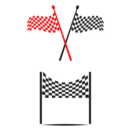 Race flag icon, simple design illustration vectorのイラスト素材