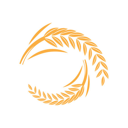 Wheat Logo template vector illustration designのイラスト素材