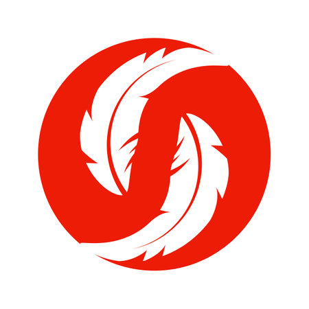 Feather ilustration logo vector template designのイラスト素材