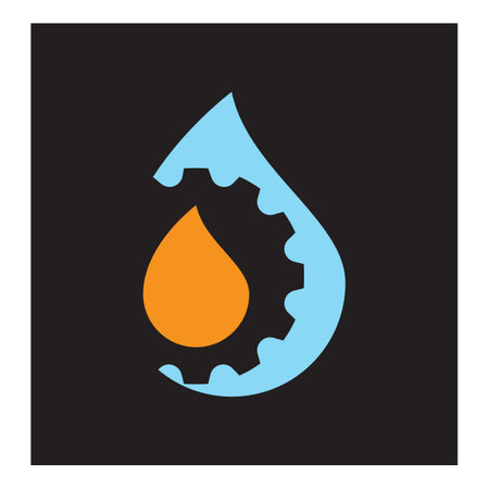 Water drop illustration logo vector designのイラスト素材