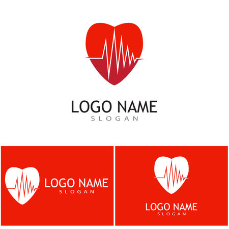 Pulse line ilustration vector templateのイラスト素材