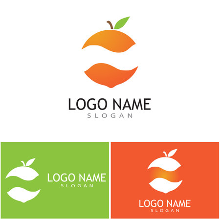 Orange logo design Vector icon illustration designのイラスト素材
