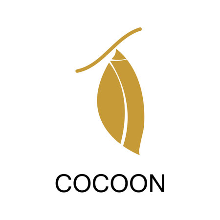 Cocoon illustration logo vector designのイラスト素材