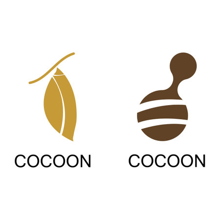 Cocoon illustration logo vector designのイラスト素材
