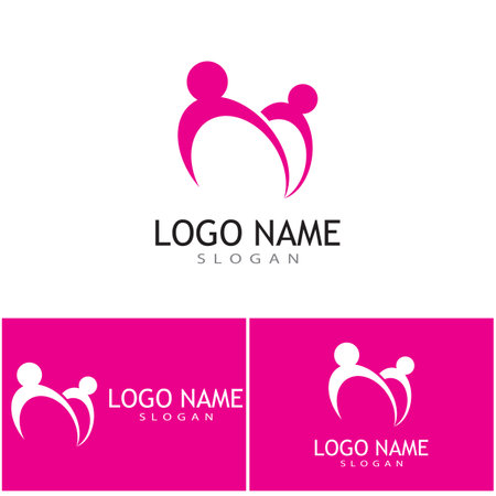 Adoption and community care Logo template vectorのイラスト素材