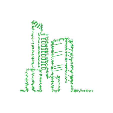 City skyline, city silhouette vector illustration in flat designのイラスト素材