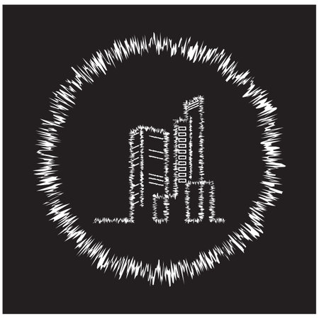 City skyline, city silhouette vector illustration in flat designのイラスト素材