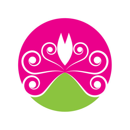 Beauty Florist Botanical Flower Vector Designのイラスト素材