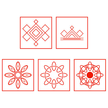 Flourishes Victorian Ornaments logo vector designのイラスト素材