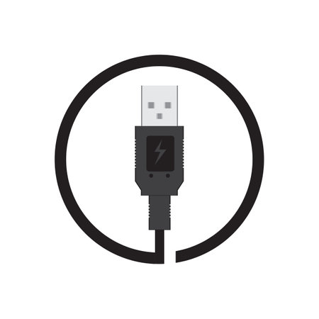 Electrical plugin icon logo vector flat designの写真素材