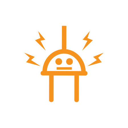 Electrical plugin icon logo vector flat designの写真素材