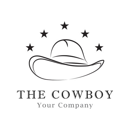 Cowboy logo vector template designのイラスト素材