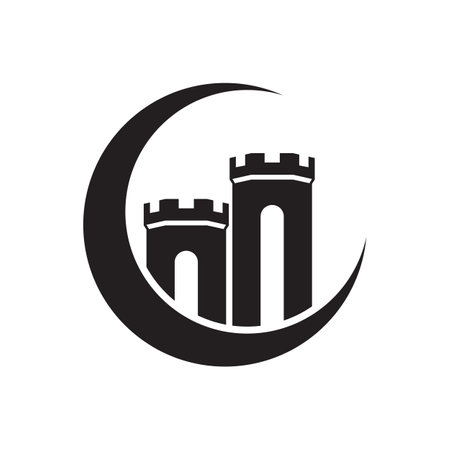 Castle Logo Template vector symbol  icon designのイラスト素材