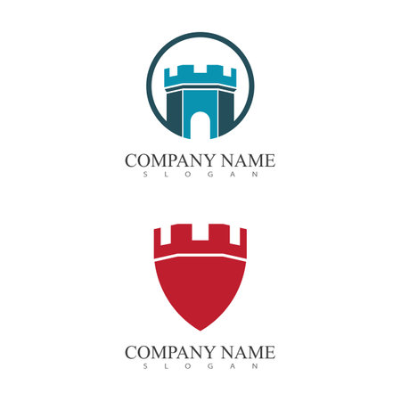 Castle Logo Template vector symbol  icon designのイラスト素材