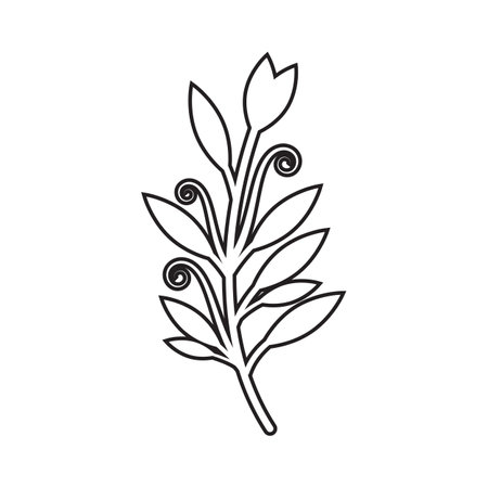 Green leaves Botanical logo vector and symbol designのイラスト素材