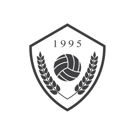 Volley ball logo vector and symbol design templateのイラスト素材