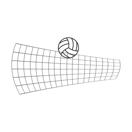 Volley ball logo vector and symbol design templateのイラスト素材