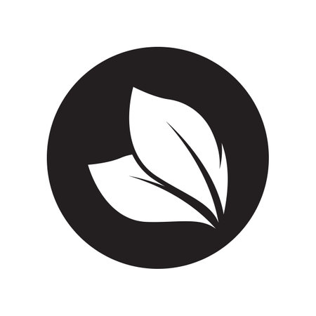 Green leaf illustration nature logo and symbol designのイラスト素材