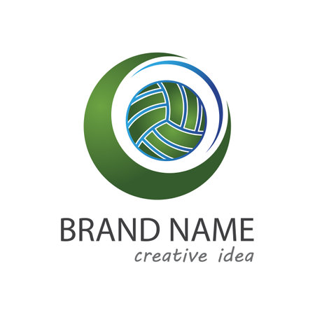 Volley ball logo vector and symbol design templateのイラスト素材