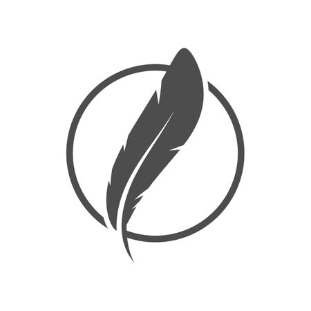feather logo vector template and symbol designのイラスト素材