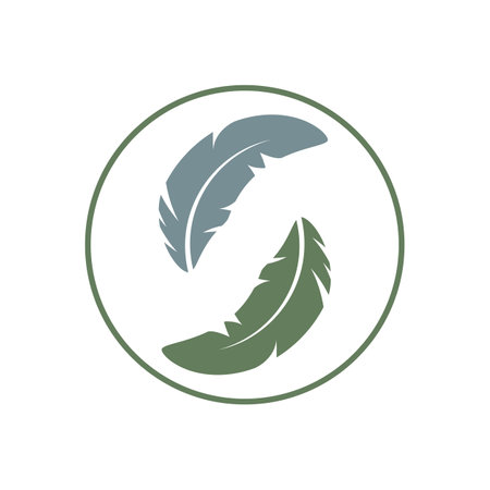 feather logo vector template and symbol designのイラスト素材