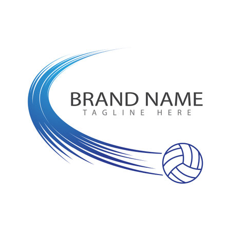 Volley ball logo vector and symbol design templateのイラスト素材