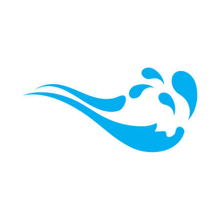 Water wave Logo vector and symbol Templateのイラスト素材