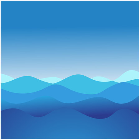 Water wave vector and symbol Templateのイラスト素材