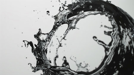 Water splash in circle shape isolated, Generate Aiの素材