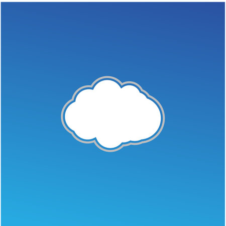 Cloud blue sky illustration vector flat element designのイラスト素材