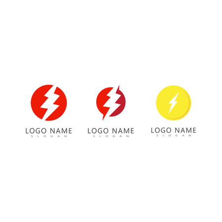 Power lightning logo vector illustration business element and symbol designのイラスト素材