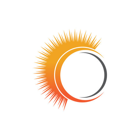 Sun logo vector template symbol designのイラスト素材