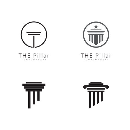 Column logo vector template symbol element designのイラスト素材