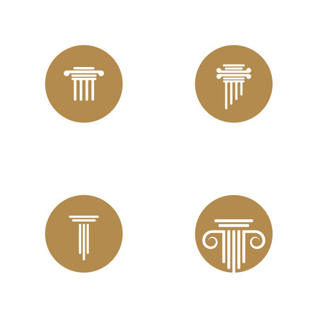 Column logo vector template symbol element designのイラスト素材
