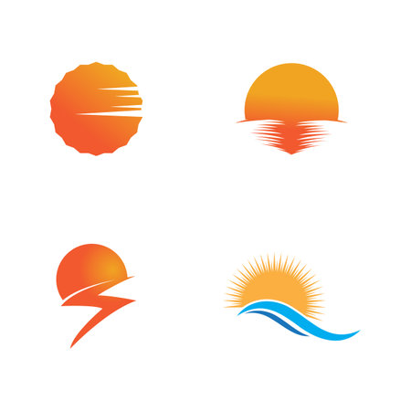 Sun logo vector template symbol designのイラスト素材