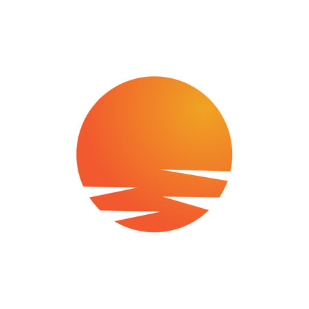 Sun logo vector template symbol designのイラスト素材