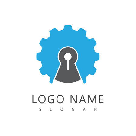Gear logo vector template symbol designのイラスト素材