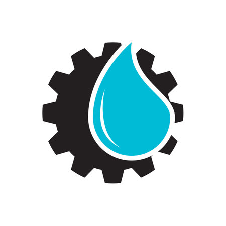 Water drop illustration logo vector designのイラスト素材