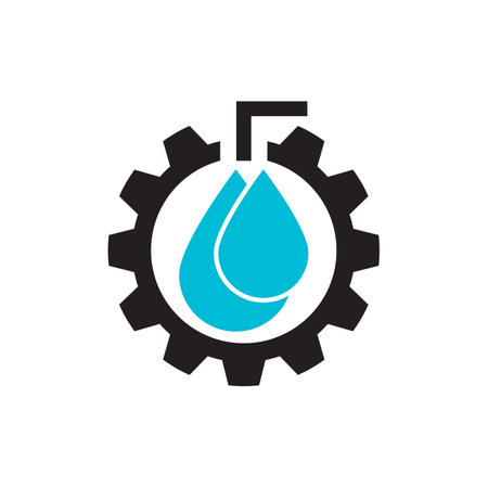 Water drop illustration logo vector designのイラスト素材