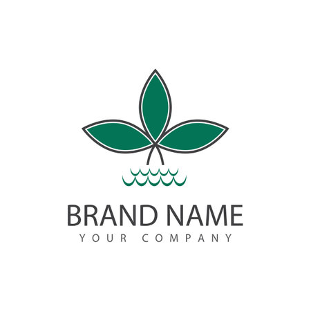 Palm tree summer logo template vector illustrationのイラスト素材