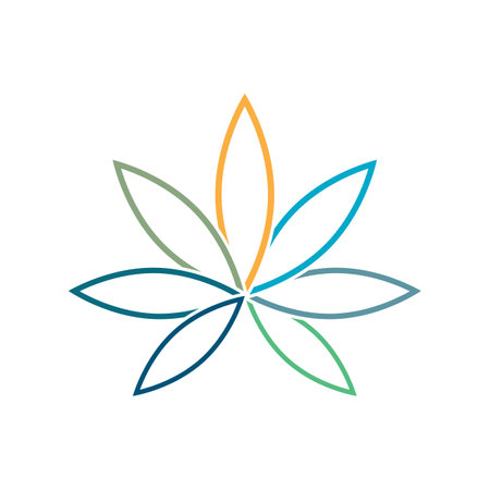 Cannabis logo vector template symbol designのイラスト素材