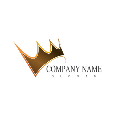 Crown Logo Template vector icon illustration designのイラスト素材