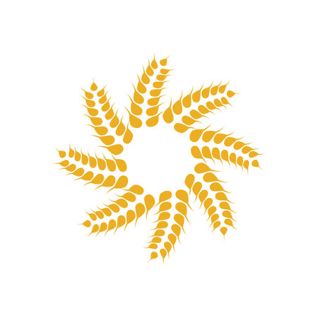 Agriculture wheat logo vector template and symbolのイラスト素材