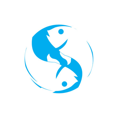 Fish logo vector template element symbolのイラスト素材
