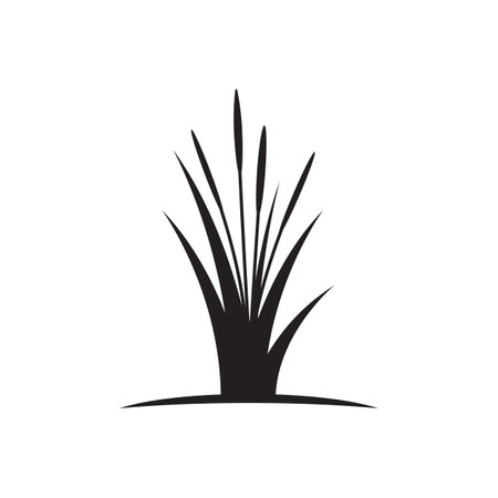 Grass logo vector template element and symbolのイラスト素材