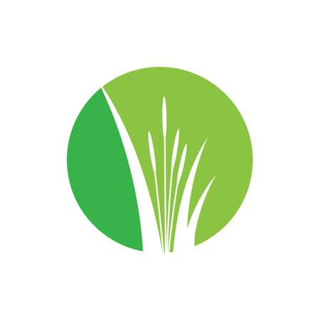 Grass logo vector template element and symbolのイラスト素材