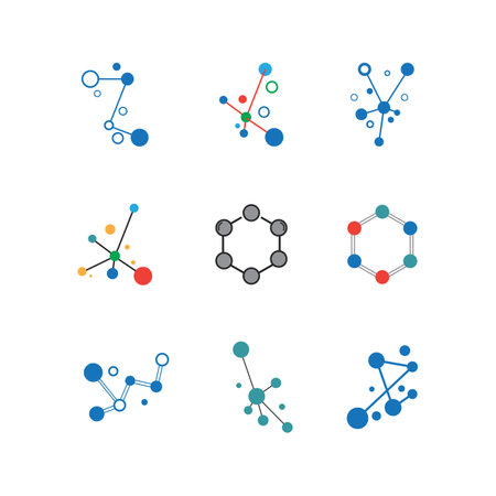 Molecule symbol logo template vector illustration designのイラスト素材