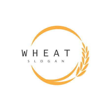 Agriculture wheat logo vector template and symbolのイラスト素材