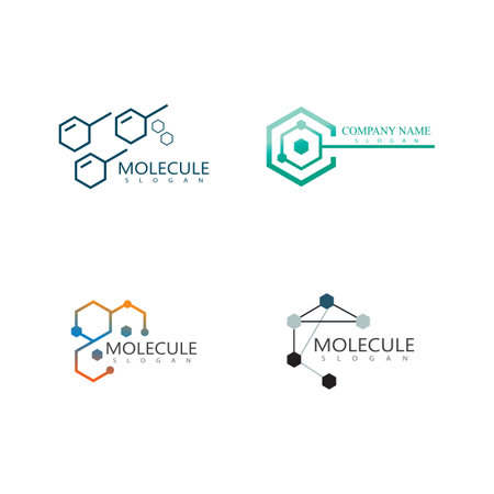 Molecule symbol logo template vector illustration designのイラスト素材